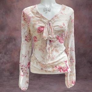 The limited silk floral blouse LARGE